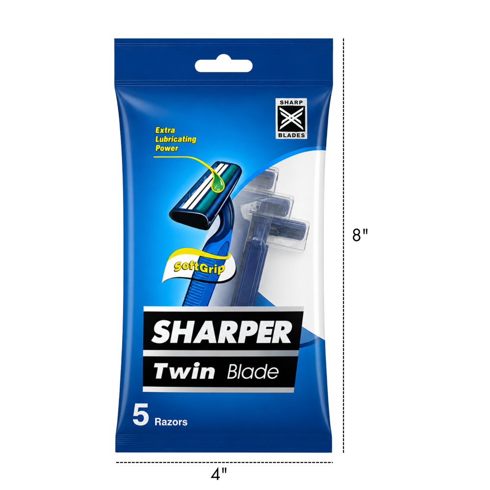 Sharper Twin Blade Men's Disposable Razors 5pcs