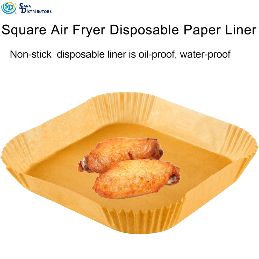 Air Fryer Paper Liner-square- 8.5"x2" 50pcs