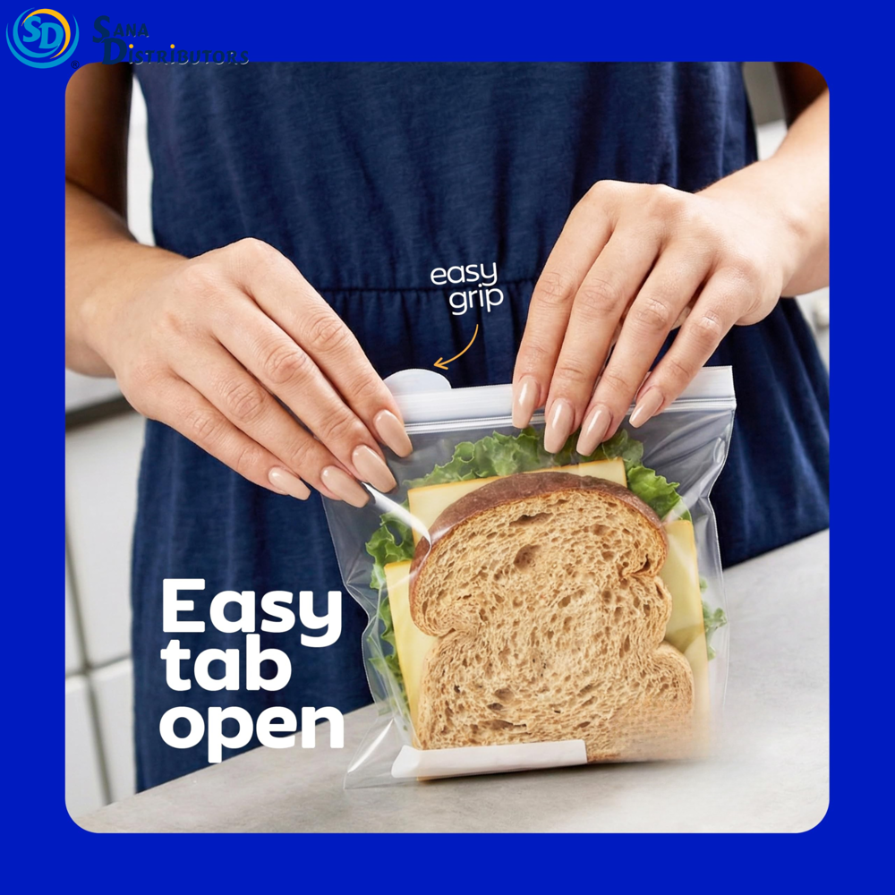 Zipper Sandwich Bags 6.5"x6" 50pcs