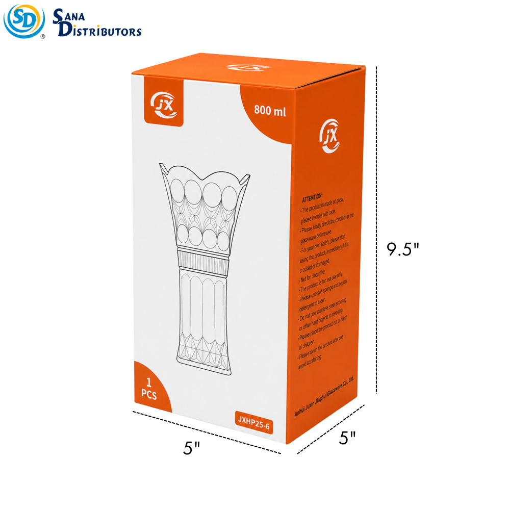 Glass Vase 800 mL 9.5"