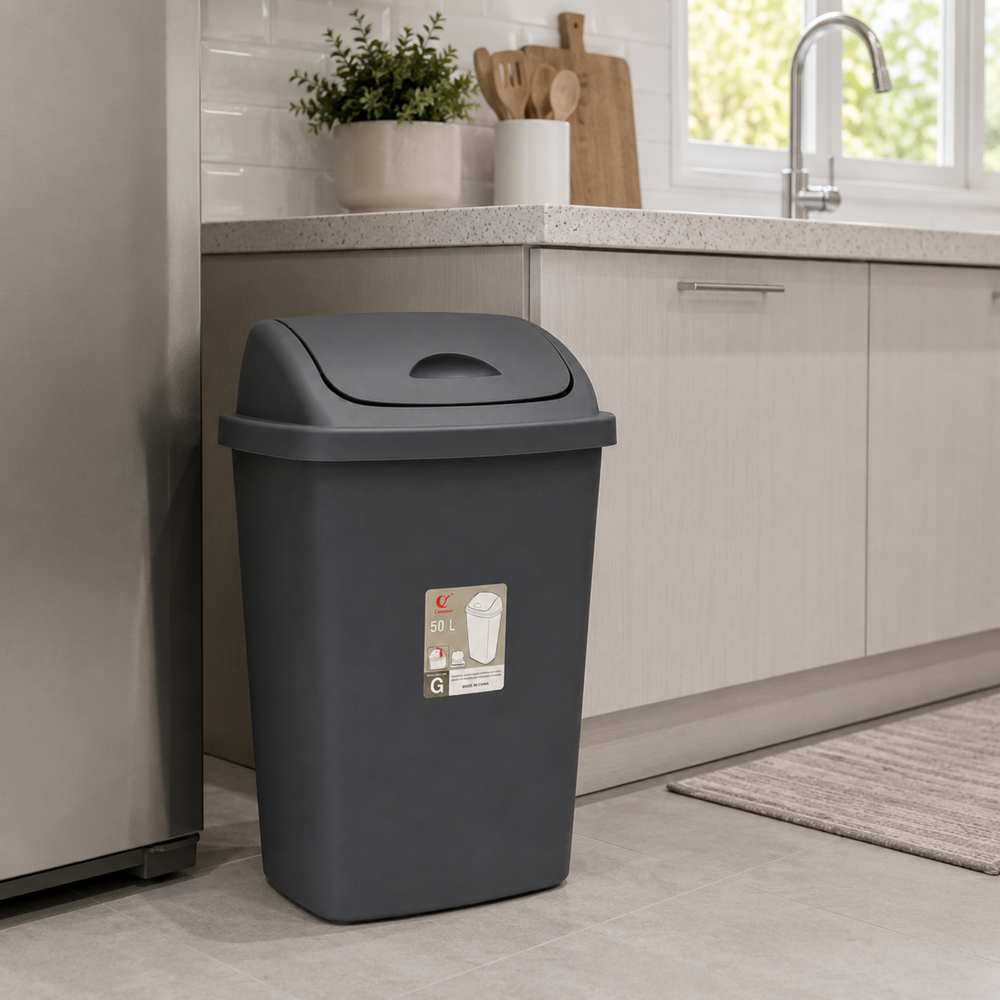 Plastic Dustbin 50 L [25"x15"x7.5"]