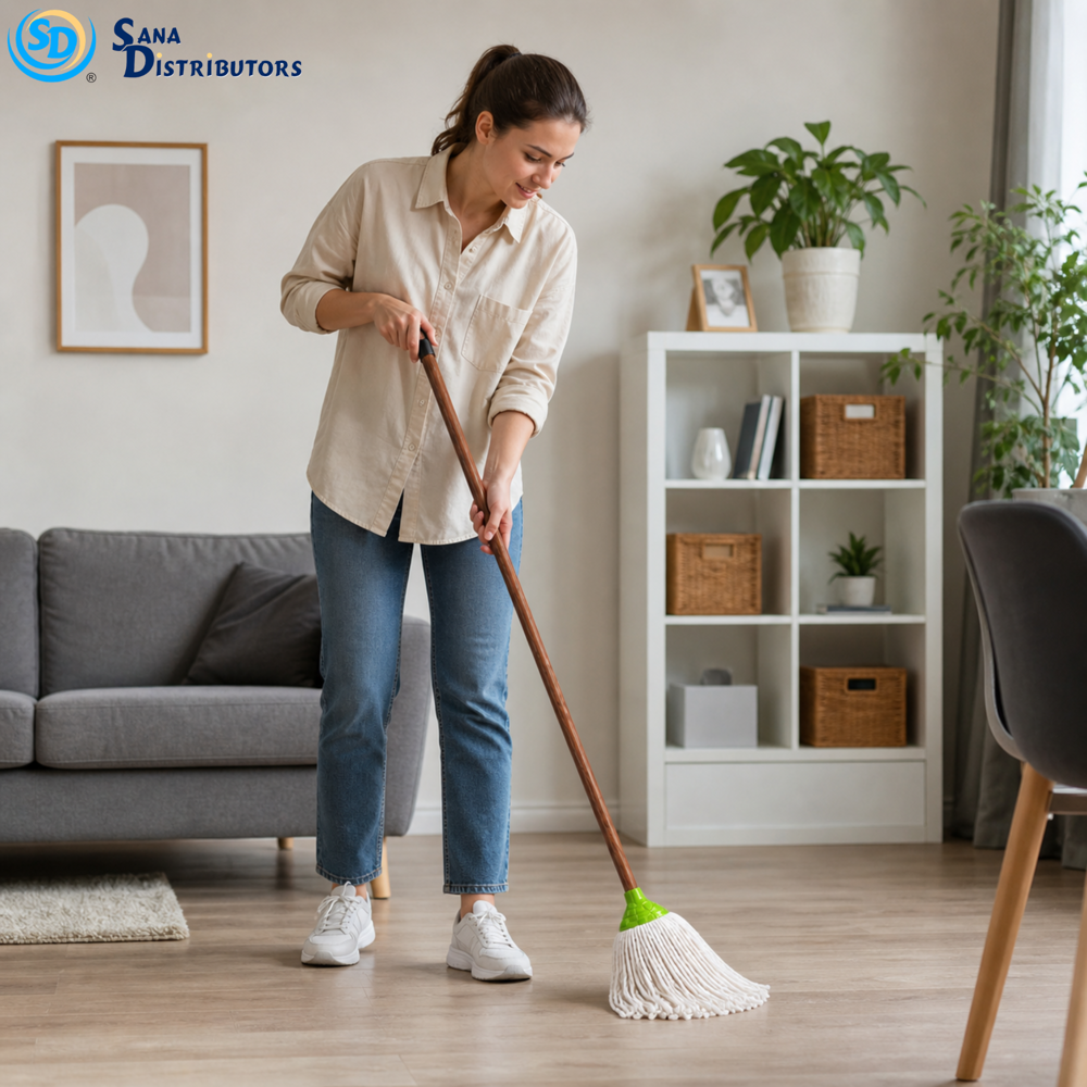 Cotton Mop 250gm 48" with Handle