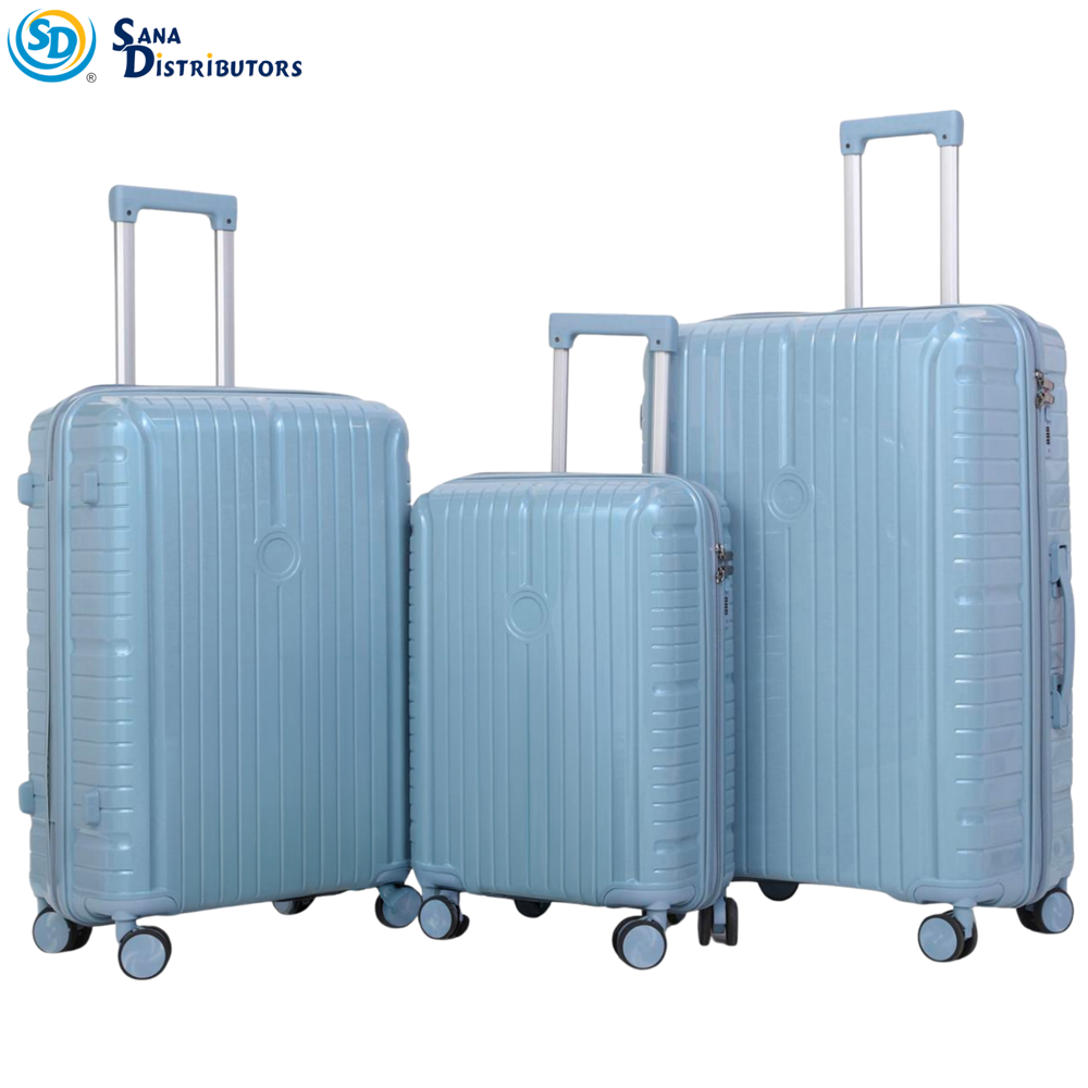 3pcs Luggage Bag 20"/24"/28" Assort. Colours