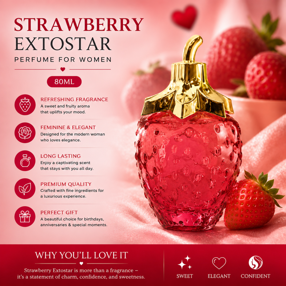 Strawberry Extostar Perfume for Women 80 mL