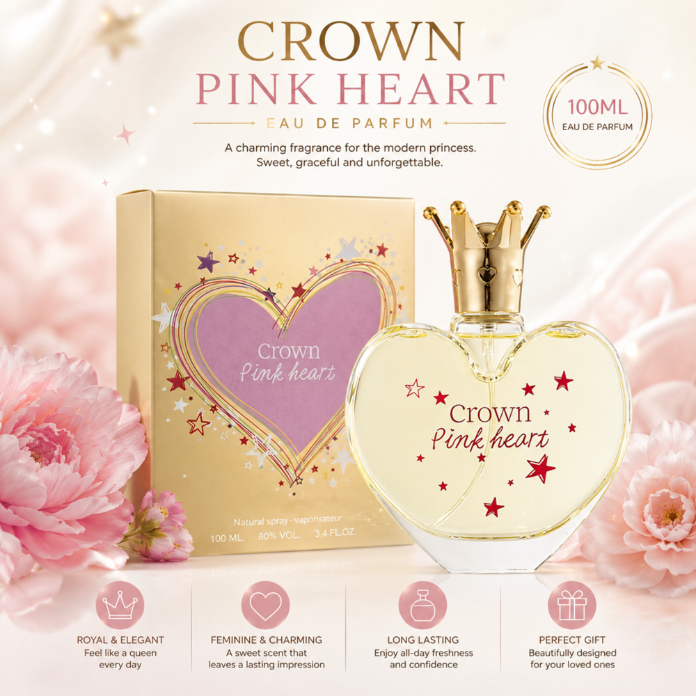 Crown Pink Heart Perfume for Women 100 mL