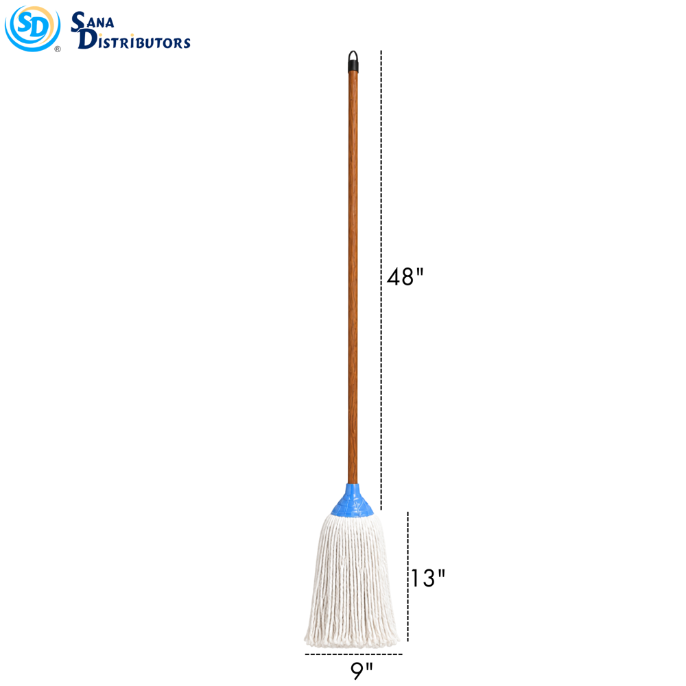 Cotton Mop 300gm 48" with Handle Ass.colors