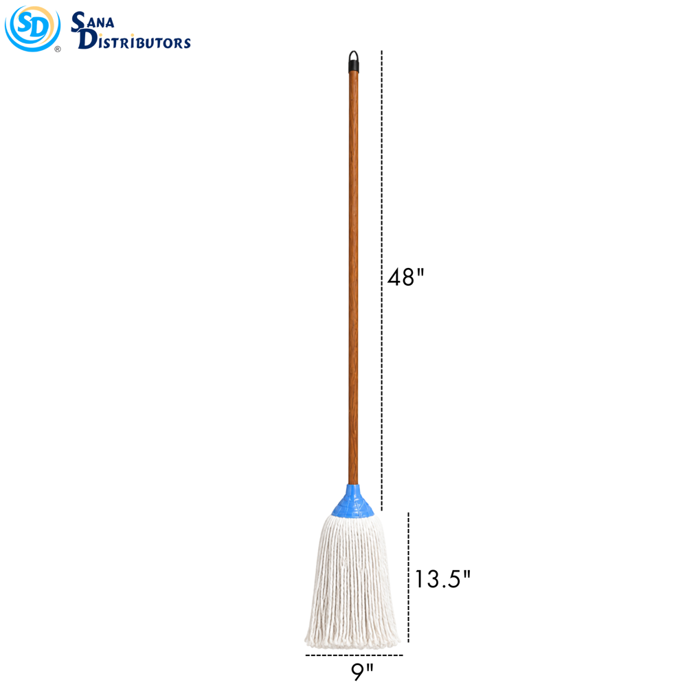 Cotton Mop 400gm 48" with Handle Ass.colors
