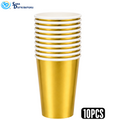 Disposible Cup Golden 8 oz 10pcs