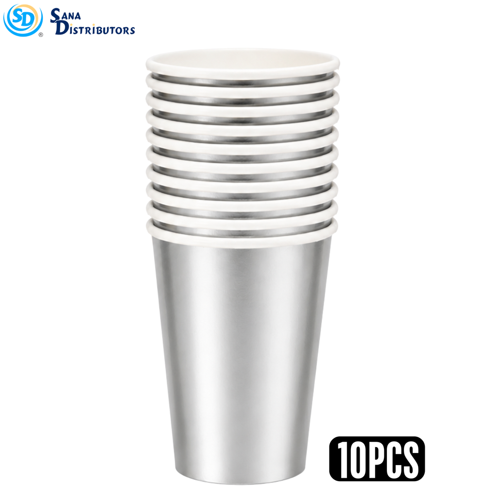 Disposible Cup Silver 8 oz 10pcs
