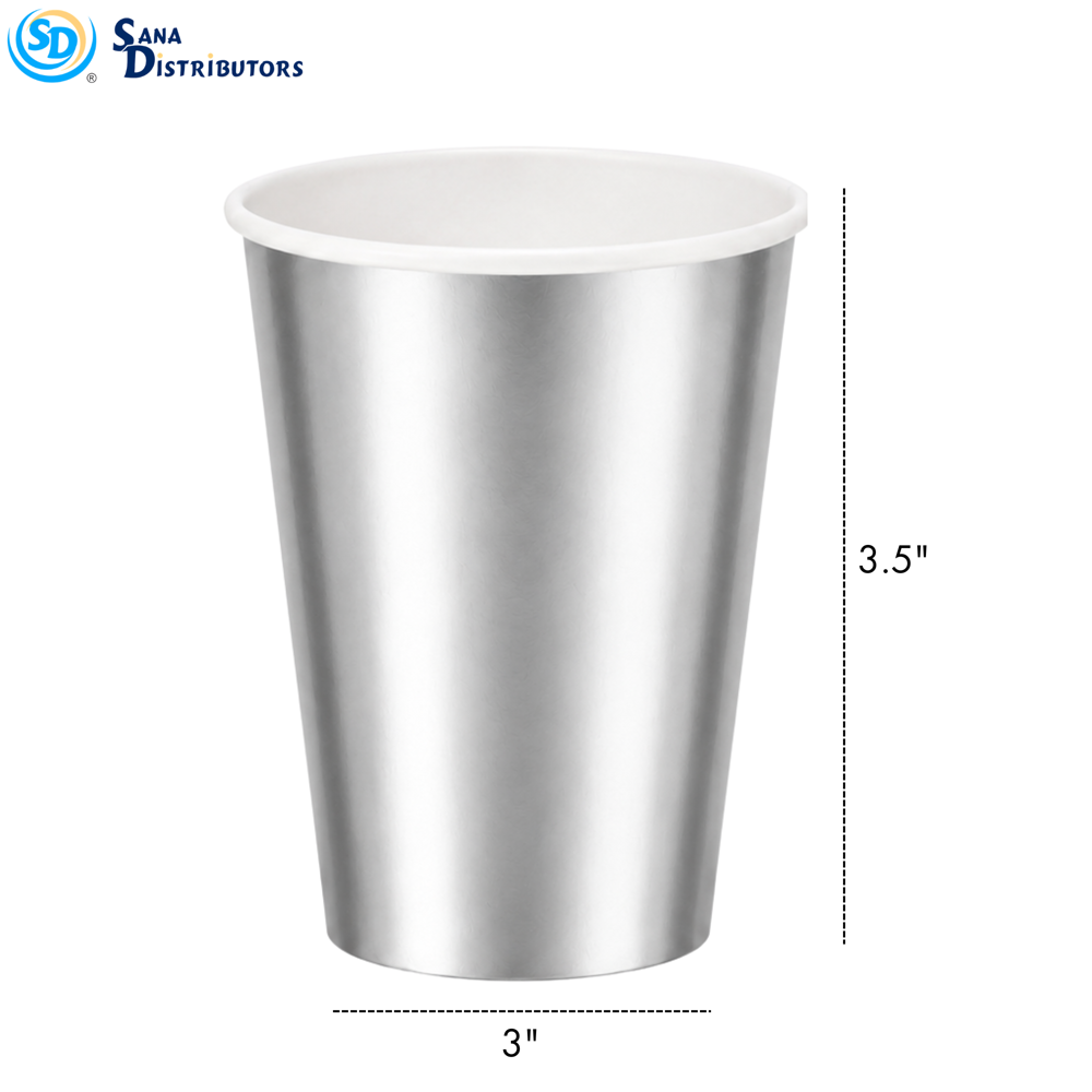 Disposible Cup Silver 8 oz 10pcs
