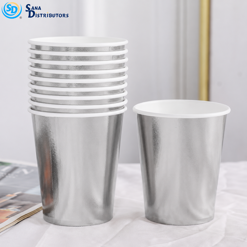 Disposible Cup Silver 8 oz 10pcs
