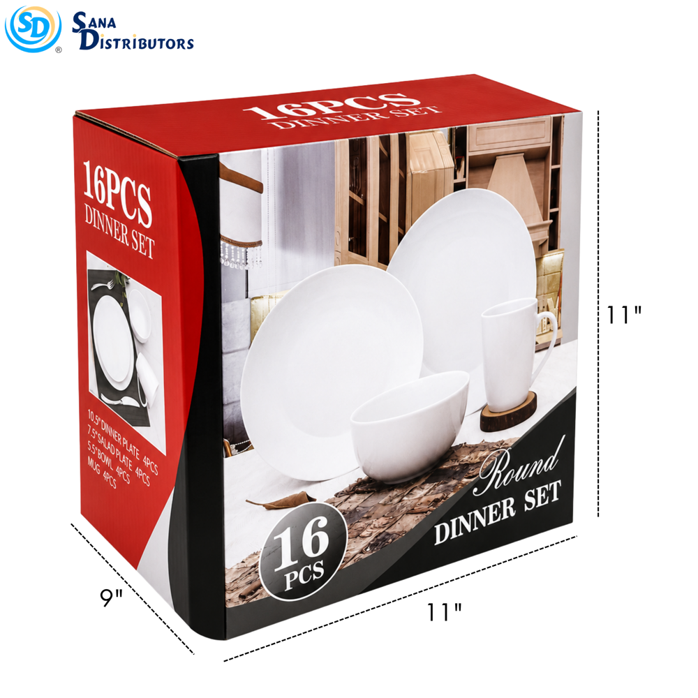 Porcelain Dinner Set-round 16pcs