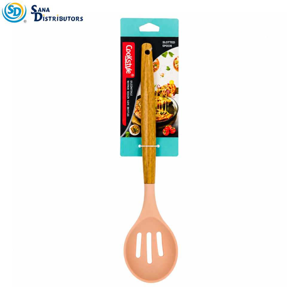 Silicone Slotted Spoon 12" - Assorted Colours