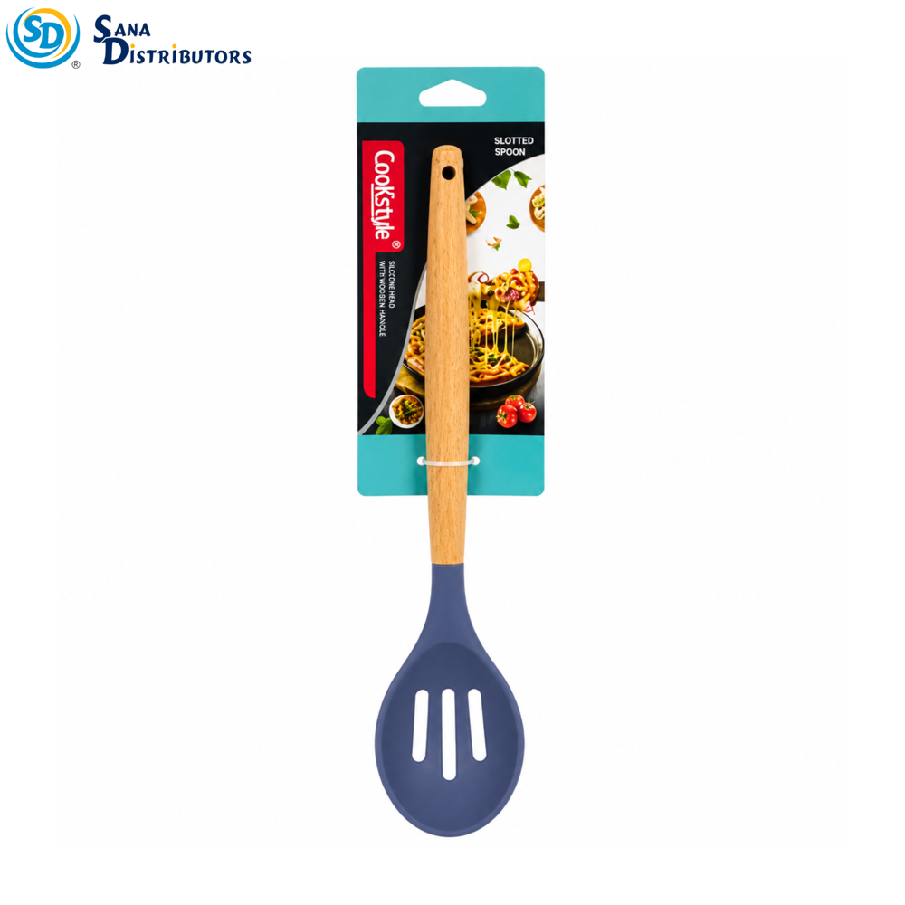 Silicone Slotted Spoon 12" - Assorted Colours
