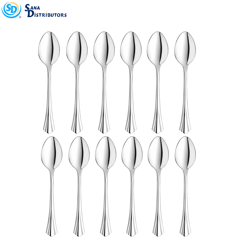 Plastic Spoon Silver Color 12pcs