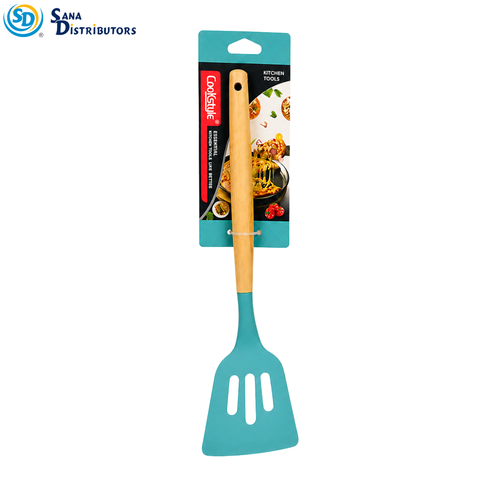 Silicone Slotted Turner 12" - Assorted Colours