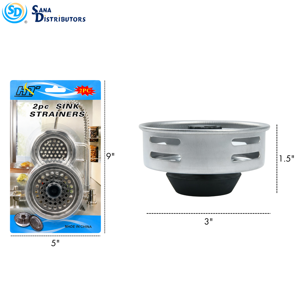 Sink Strainer 2pcs Big Hole Clear