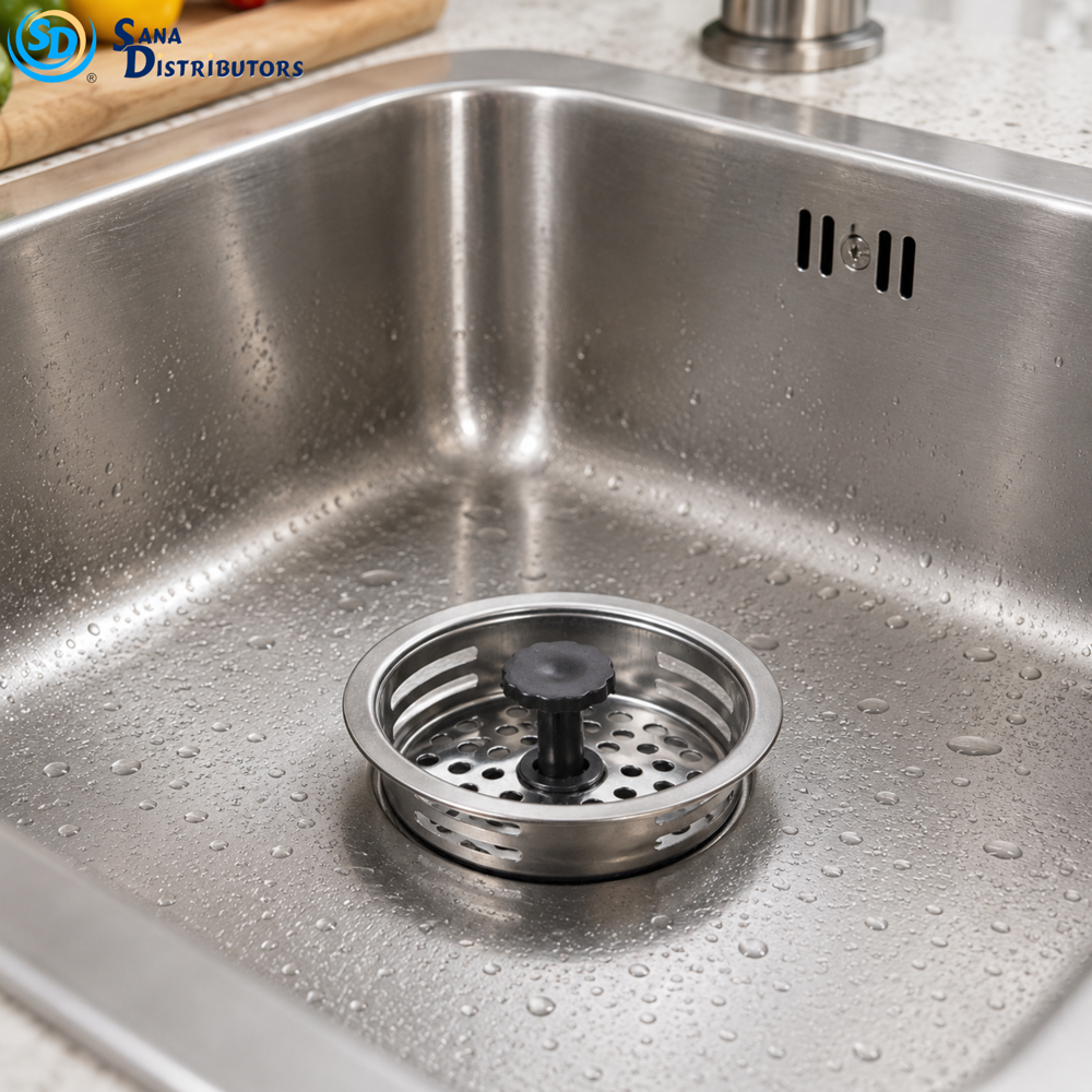 Sink Strainer 2pcs Big Hole Clear