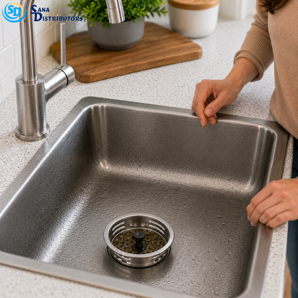 Sink Strainer 2pcs Big Hole Clear