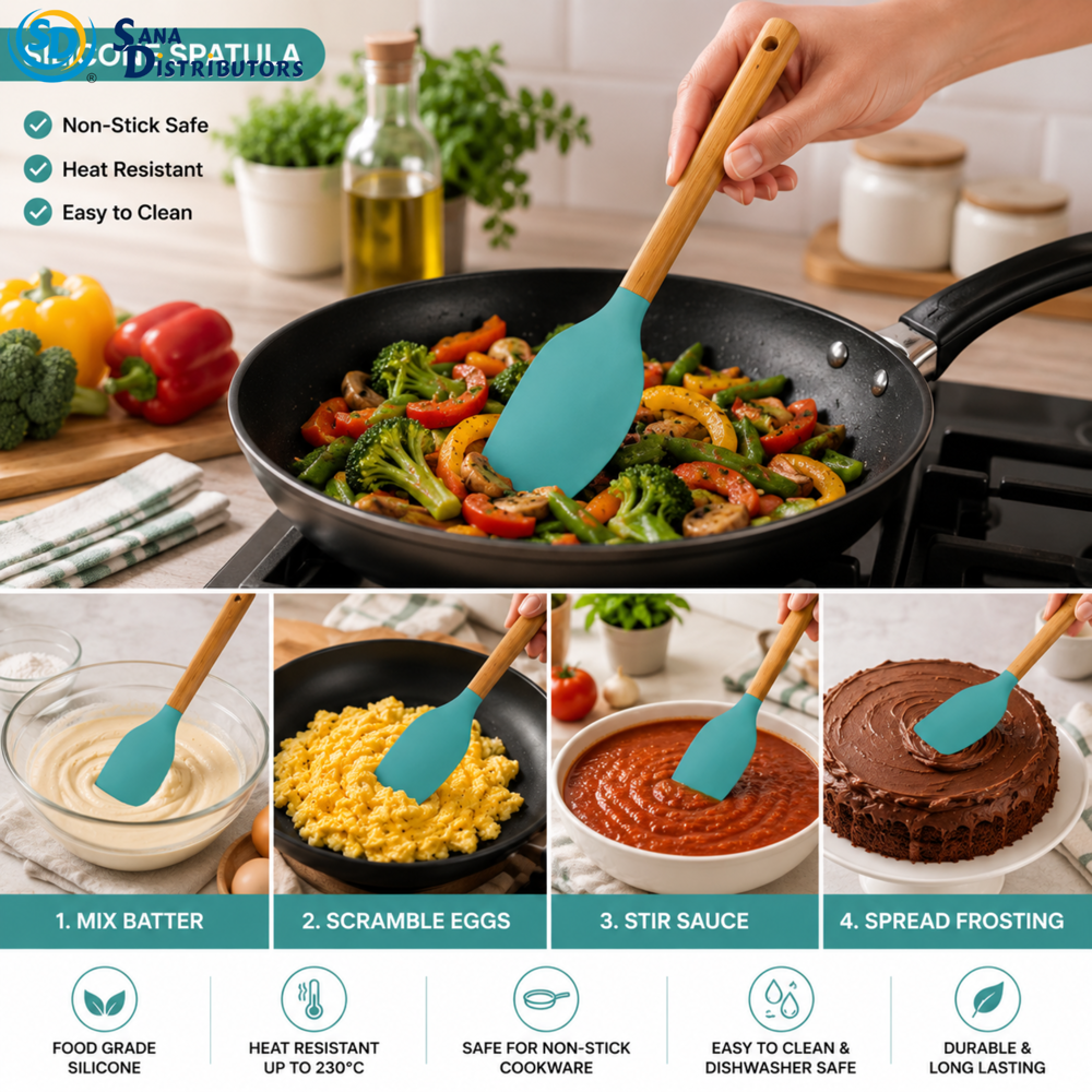 Silicone Spatula 12.5" - Assorted Colours