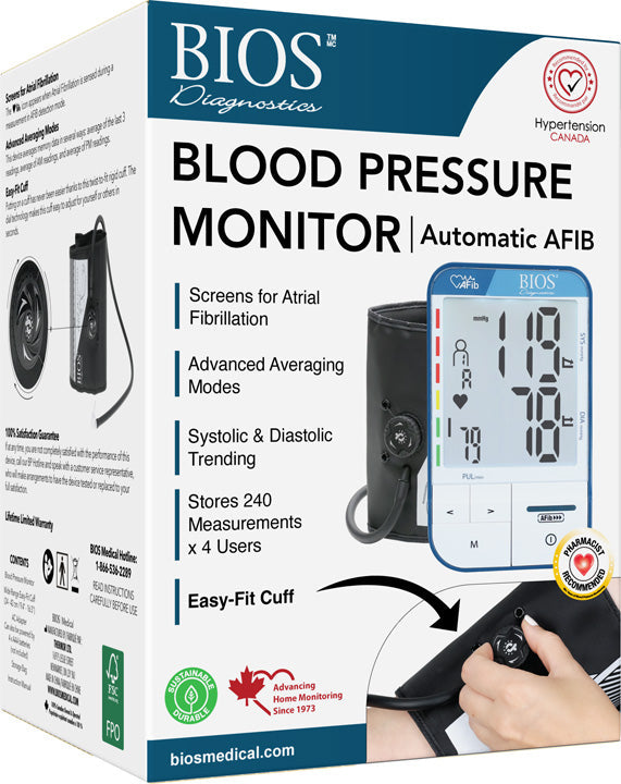 Blood Pressure Monitor with Automatic AFIB - 1 Each