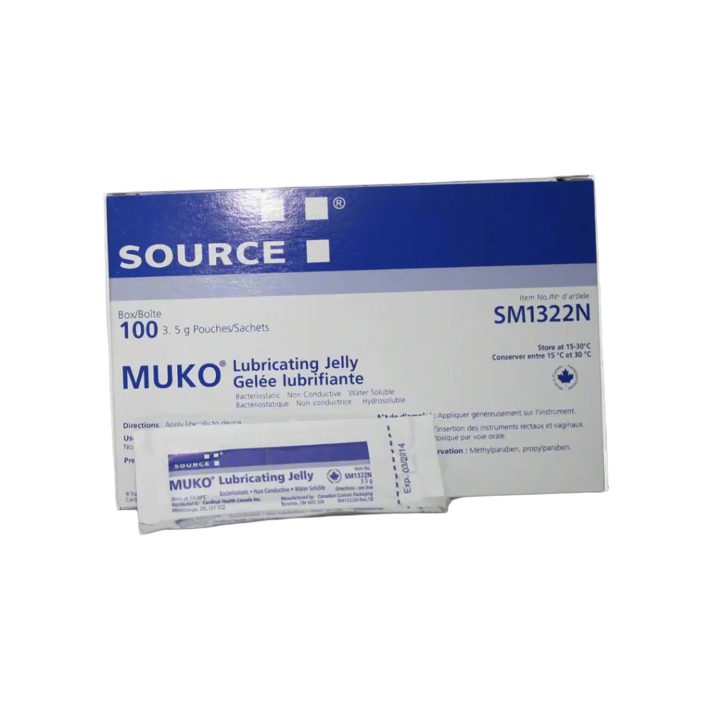 Muko® Lubricating Jelly, 3.5g Packets - Box of 100