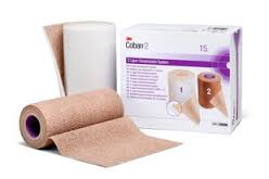 BX/2 COBAN 2  LAYER COMPRESSION  SYSTEM 15CM X 3.5M ABOVE THE KNEE 2-PLY STRETCHED INTERLOCKING MATERIAL LATEX-FREE