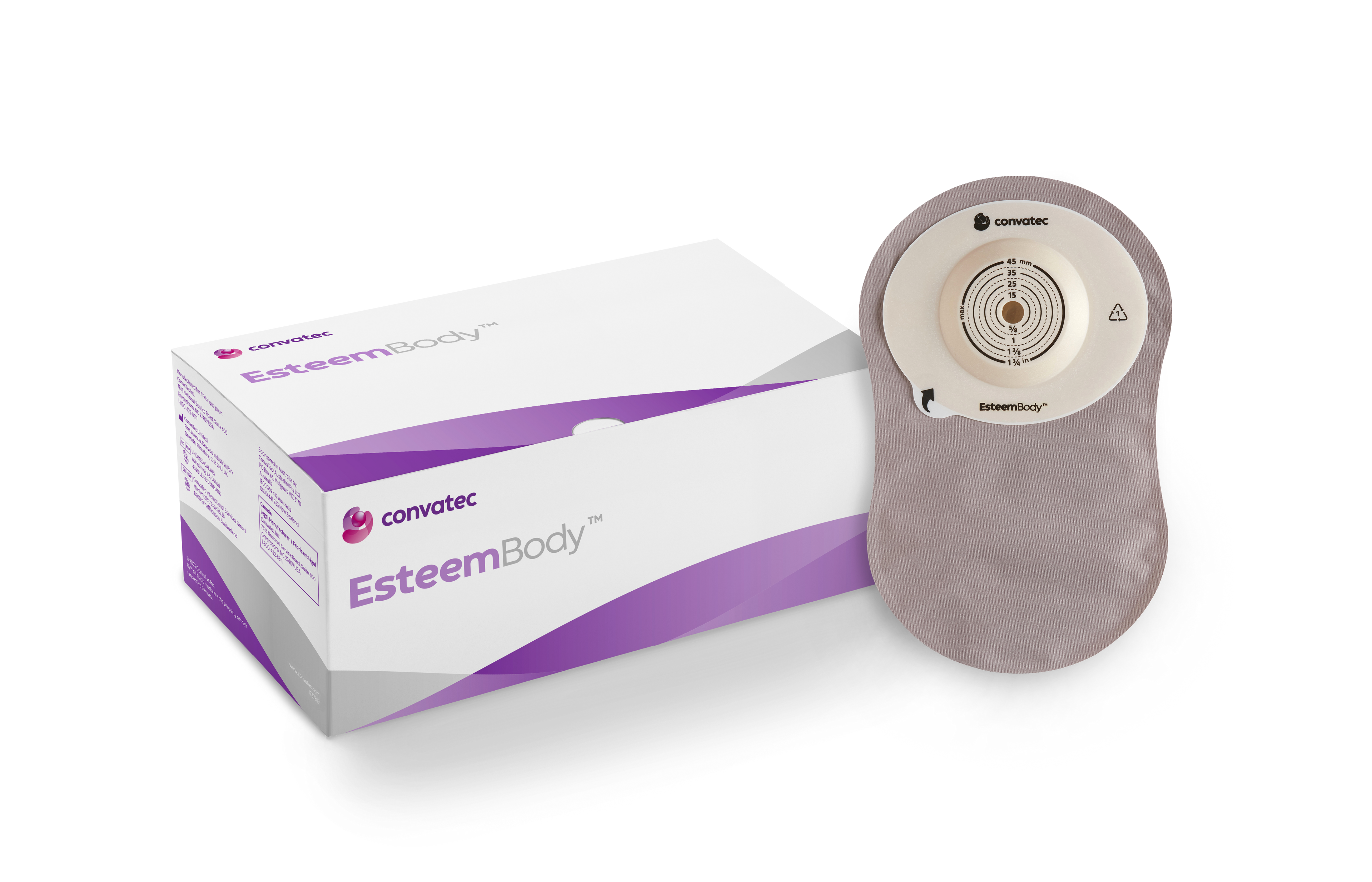Esteem Body® Soft Convex One-Piece Closed-end Pouch Modified Stomahesive® - Box of 30