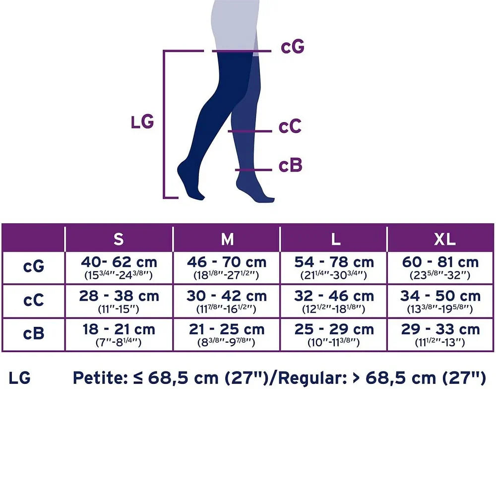 PR/1 JOBST Opaque Thigh High Stockings, 20-30 mmHg, Silicone Dot Band - Espresso