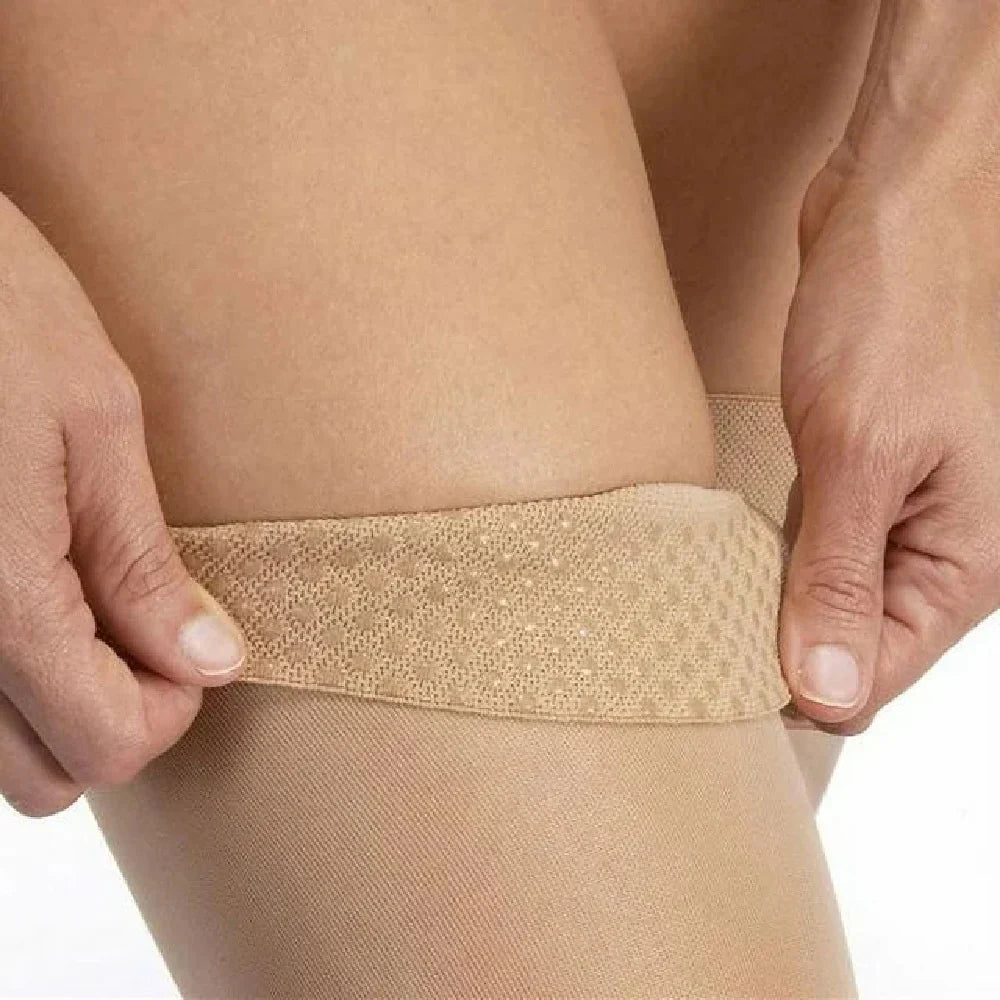 PR/1 JOBST Opaque Thigh High Stockings, 20-30 mmHg, Silicone Dot Band - Espresso