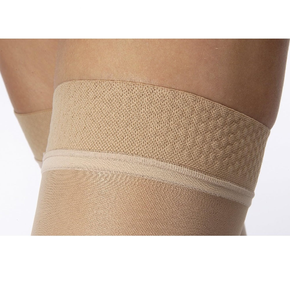 PR/1 JOBST Opaque Thigh High Stockings, 20-30 mmHg, Silicone Dot Band - Espresso