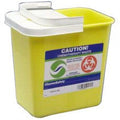 EA/1 STACKABLE SHARPS CONTAINERS SMALL, YELLOW, HORIZONTAL DROP LID,  1QT, 3.5INW X 7INH X 3.5IND