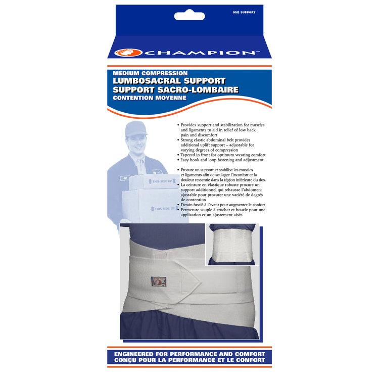 EA/1 UNIVERSAL LUMBOSACRAL BRACE,WHITE MEDIUM