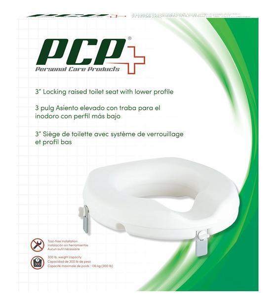 EA/1 UNIVERSAL RAISED TOILET SEAT 3" ROUND AND ELONGATED BOWL