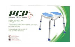 EA/1 ADJUSTABLE PADDED BATH SAFETY SEAT WITH HYGIENIC CUTOUT