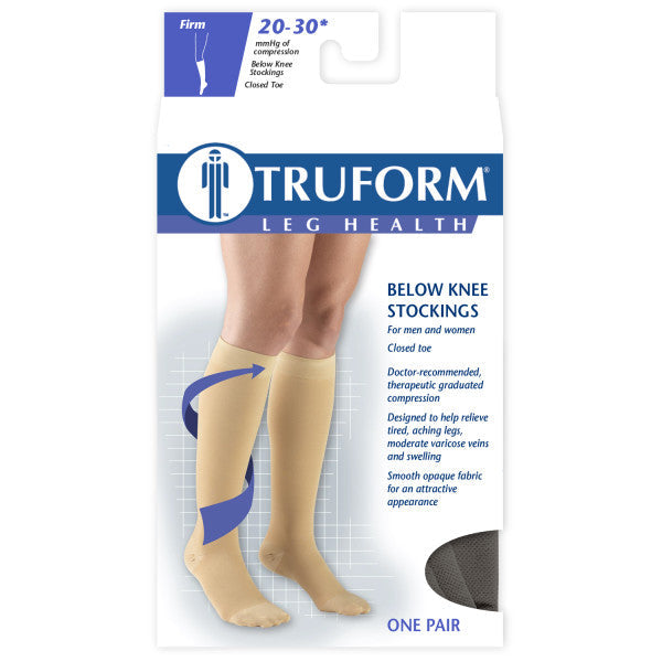 PR/1 TRUFORM 20-30 BELOW-KNEE BLACK X-LARGE