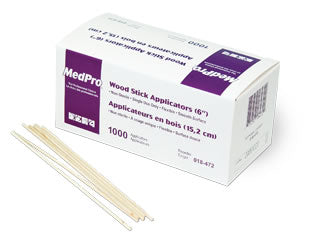 (CS10) BX/100PKG  (1/PKG)  STERILE COTTON TIP APPLICATOR, WOOD, 6IN