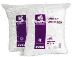(CS2) BG/2000 COTTON BALLS, SIZE MEDIUM