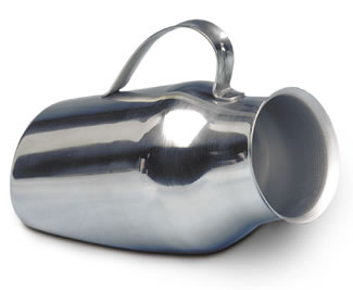 EA/1 MALE URINAL 1 5/8 QT, STAINLESS STEEL.