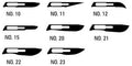 BX/100  AMG SCALPEL BLADES NO.22 - CARBON STEEL- #4 FITTING -