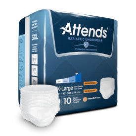 48375 - Attends Bariatric Underwear, XXX-LARGE - 4 bags of 10