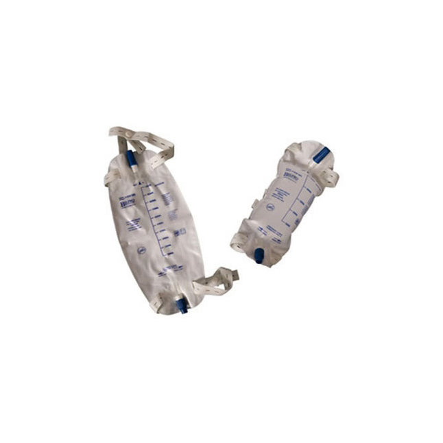 EA/1 URINARY LEG DRAINAGE BAG 1000ML W/ ROTARY DRAIN ANTI-REFLUX VALVE (2) FLEXIBLE STRAPS W/ BUTTON