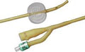 BX/12  LUBRICATH CARSON 2-WAY MED OLIVE COUDE-TIP SINGLE-EYE FOLEY CATH 22FR 5CC BALLOON NON-RETURNABLE
