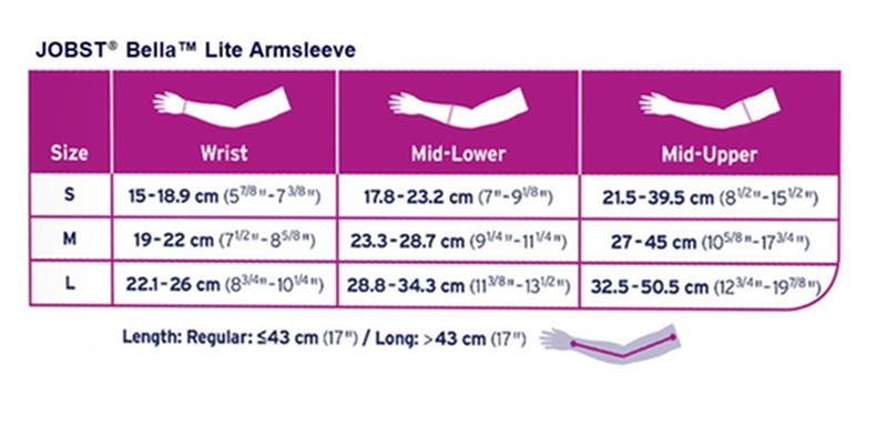 EA/1 JOBST BELLA LITE READY-TO-WEAR  ARM SLEEVE, 15-20MMHG, LG, LONG, BEIGE