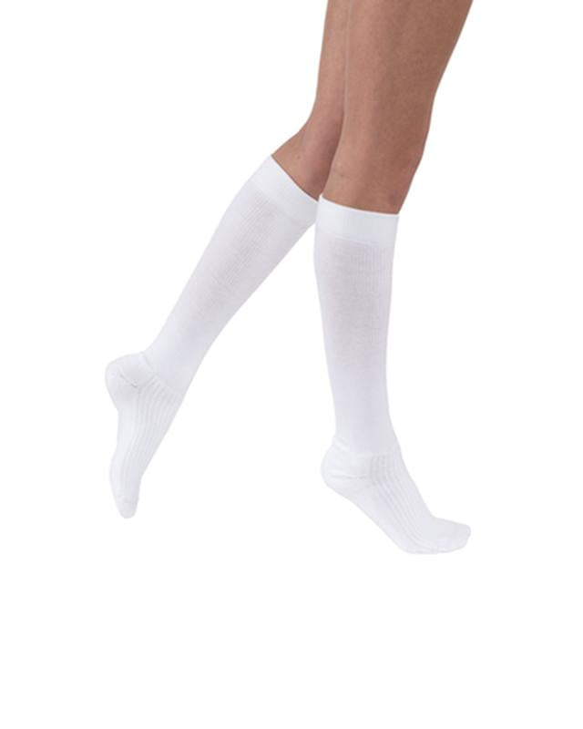 PR/1 JOBST ACTIVEWEAR UNISEX, KNEE HIGH, 20-30MMHG, XL, FULL CALF, WHITE, CLOSED TOE
