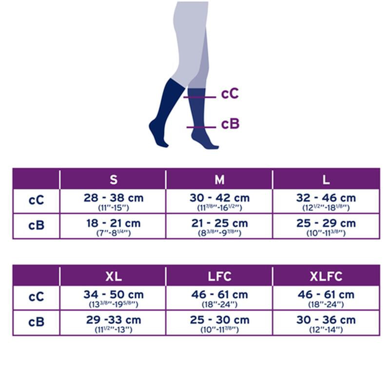 PR/1 JOBST ACTIVEWEAR UNISEX, KNEE HIGH, 30-40MMHG, LG, FULL CALF, BLACK, CLOSED TOE