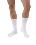 PR/1 JOBST SENSIFOOT DIABETIC SOCK, CREW, 8-15 MMHG, XS, WHITE, CLOSED TOE