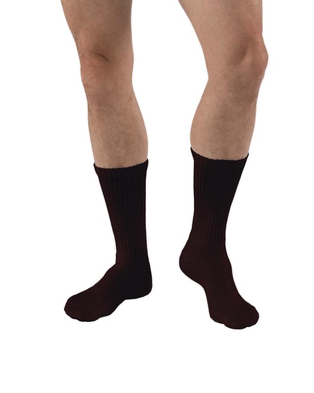 PR/1 JOBST SENSIFOOT DIABETIC SOCK, CREW, 8-15 MMHG, LG, BROWN, CLOSED TOE