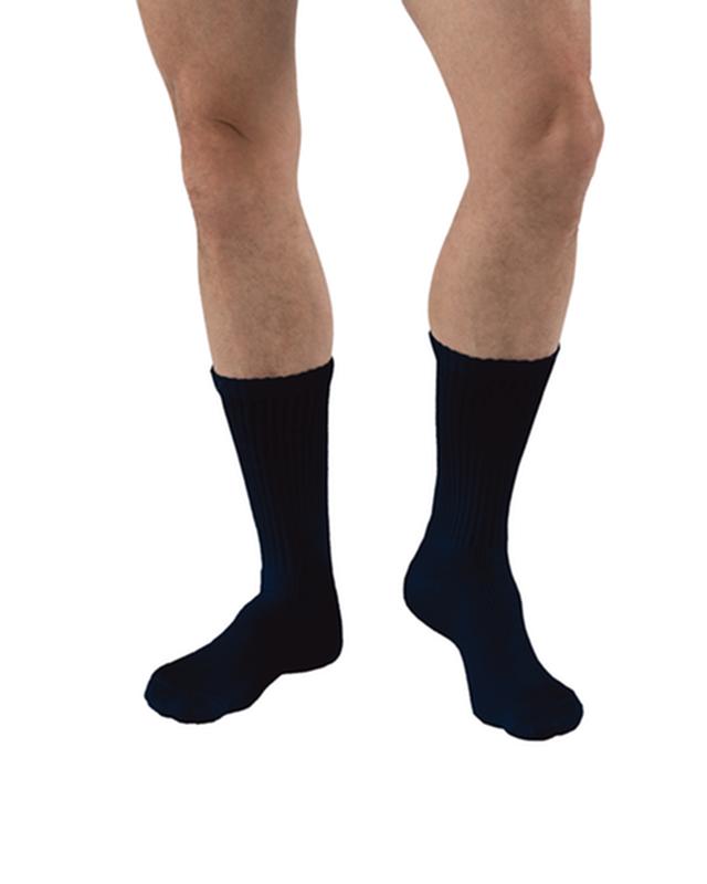 PR/1 JOBST SENSIFOOT DIABETIC SOCK, CREW, 8-15 MMHG, XS, NAVY, CLOSED TOE