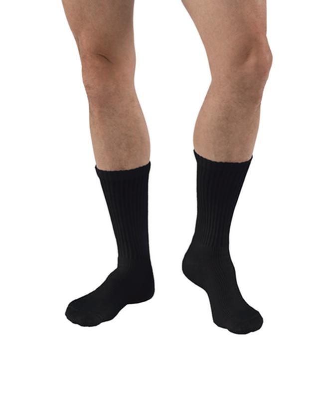PR/1 JOBST SENSIFOOT DIABETIC SOCK, CREW, 8-15 MMHG, XS, BLACK, CLOSED TOE